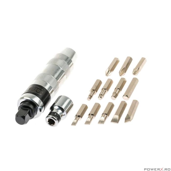 Set surubelnita de impact si biti, pentru suruburi gripate, 1/2", 13