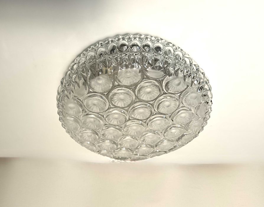 Plafoniera Mid-Century Modern, Art Deco, Holophane, vintage