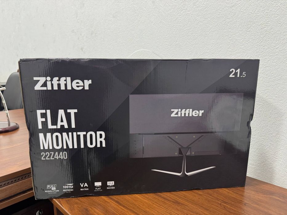 Монитор Ziffler 21.5 100hz + HDMI кабель. Состояние как новый yangidek