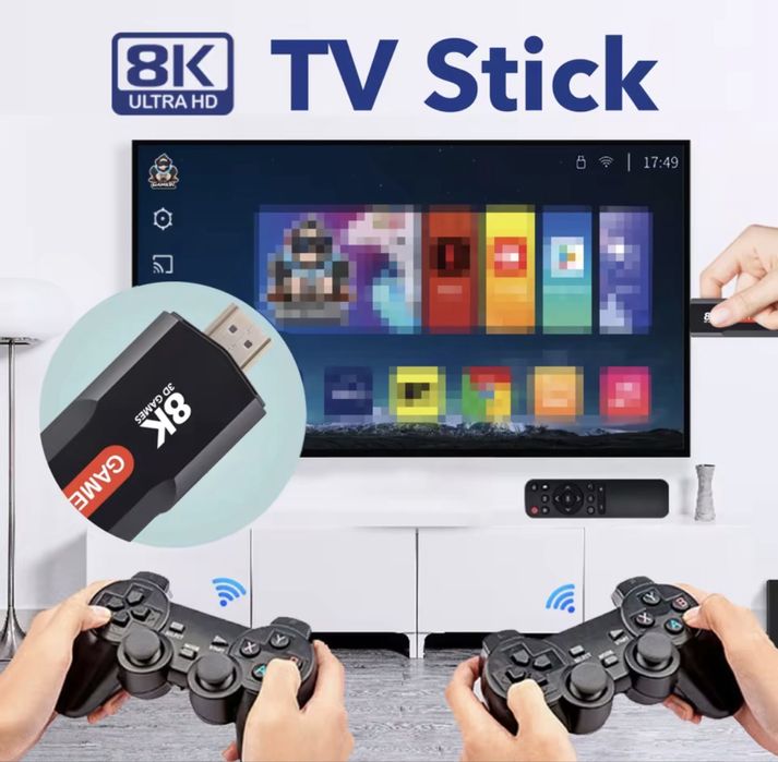 Consola Jocuri Retro & Moderne, TV Stick Smart Android 8K Ultra HD