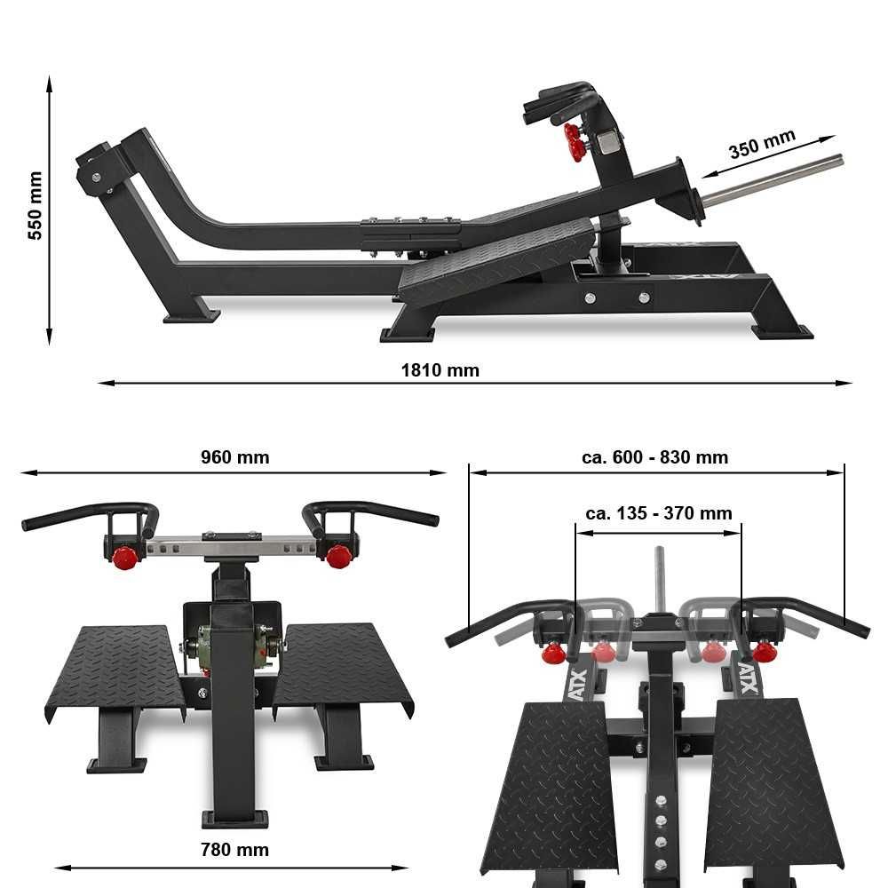 Фитнес Уред за Гребане ATX T-Bar Row Уред за Мечка