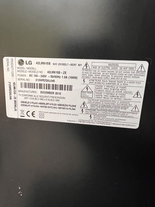 Televizor LG Diagonala 42inch