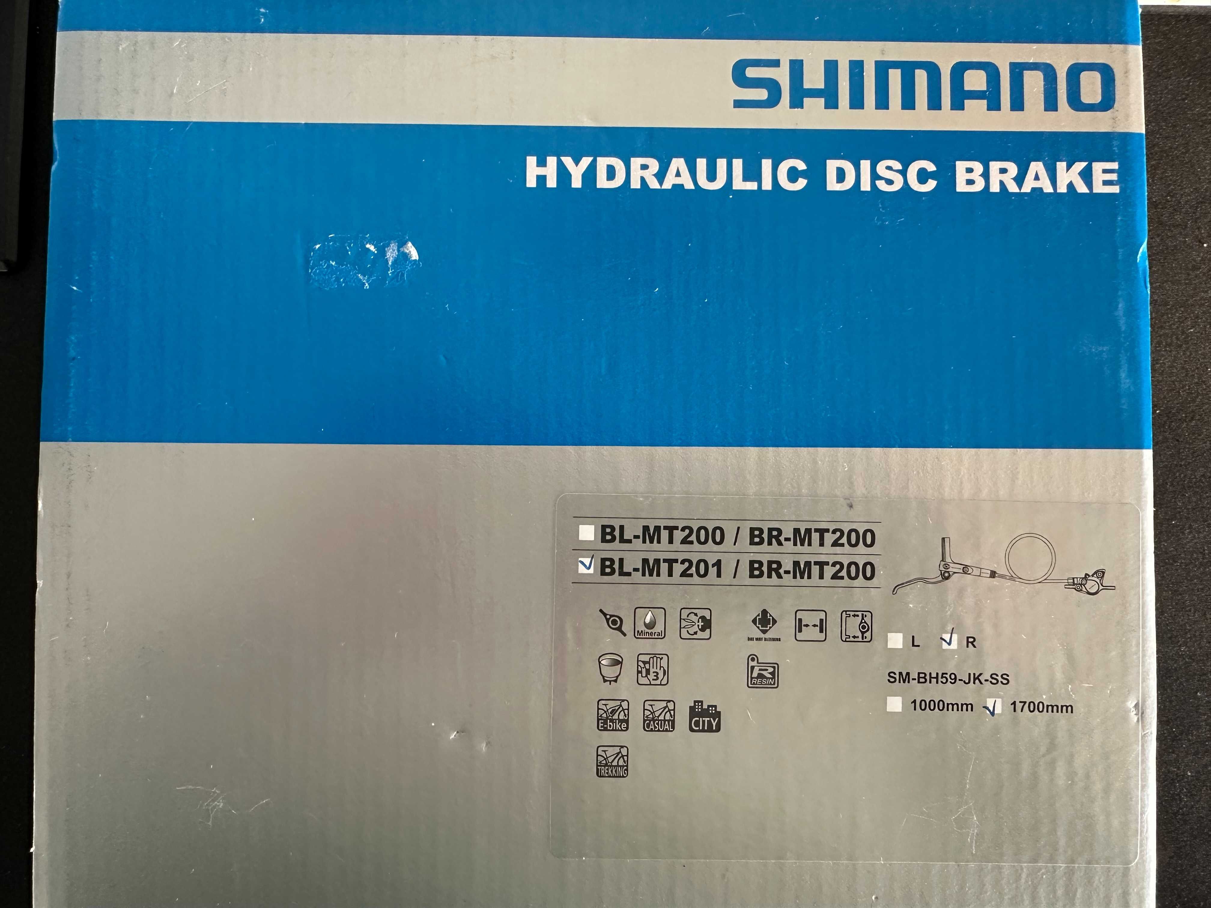 Frâna disc hidraulică Shimano BL-MT201(R) BR-MT200(R) 1700MM negru