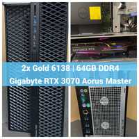 Dell 7820 2* Xeon Gold 6138, Nvidia RTX 3070, 64GB DDR4 workstation