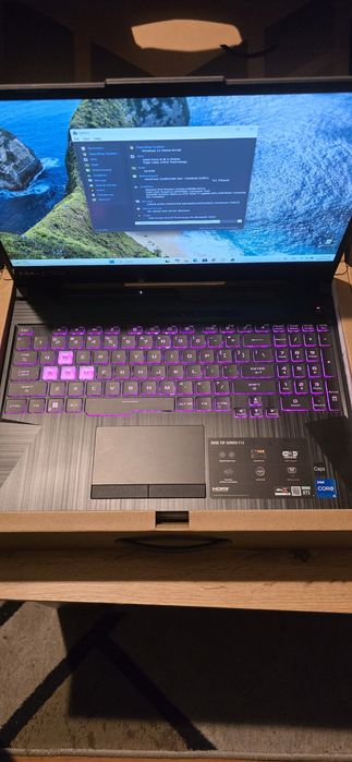 Геймърски Лаптоп ASUS TUF F15 FX506HE; I5 11400, RTX3050TI; 256 SSD;