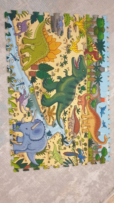 Напольный коврик - паззл Динозавры