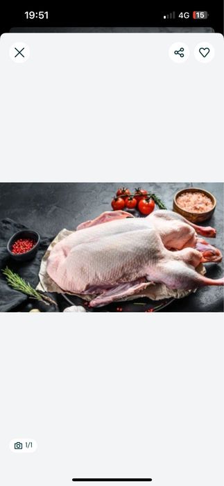 Гусинное мясо ….