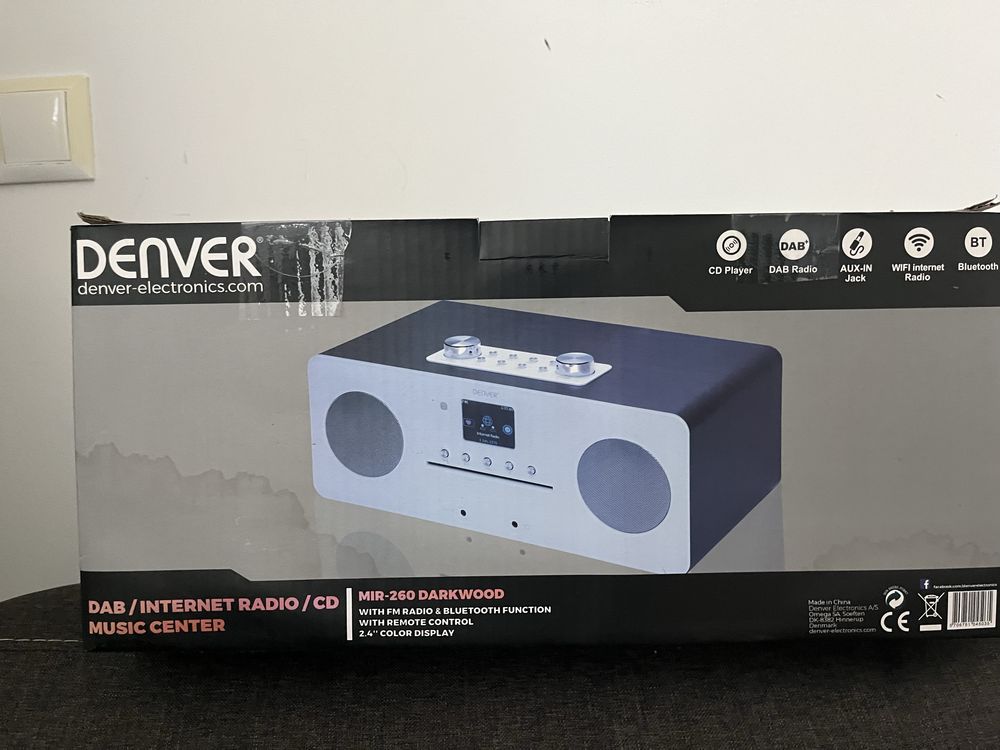 Интернет радио Denver MIR-260, DAB+/FM, Bluetooth Darkwood