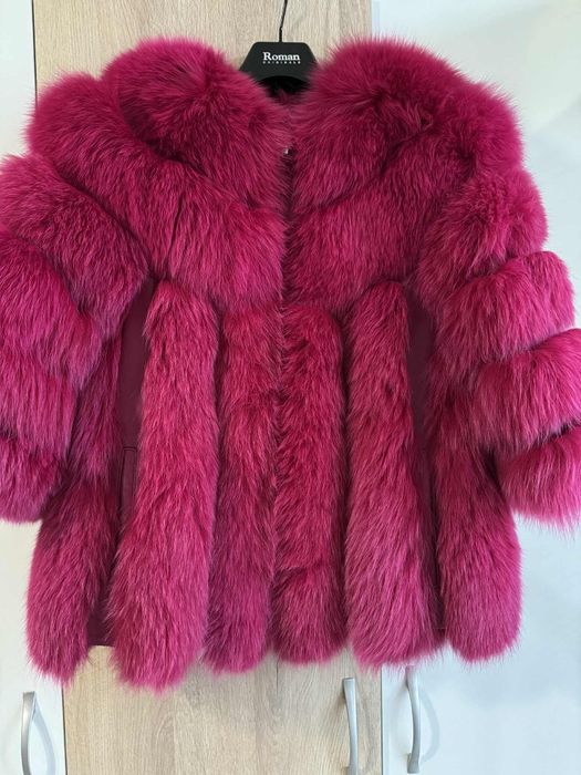 Цикламено палто лисица