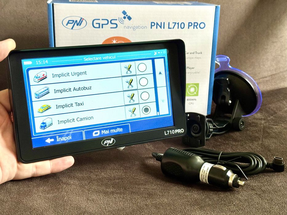 Navigatie GPS camion PNI L710 Pro USB-C ecran 7” cu harta Full EU 2025