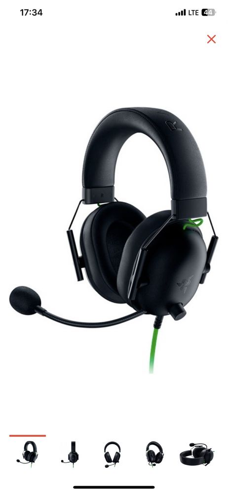 Наушники игровые Razer Black shark v2 X черные