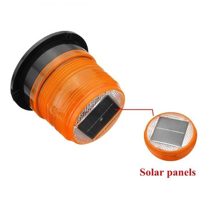 Сигнална лампа маяк 218  8 диода - соларна