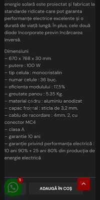 Sistem solar complet 300w tip Generator