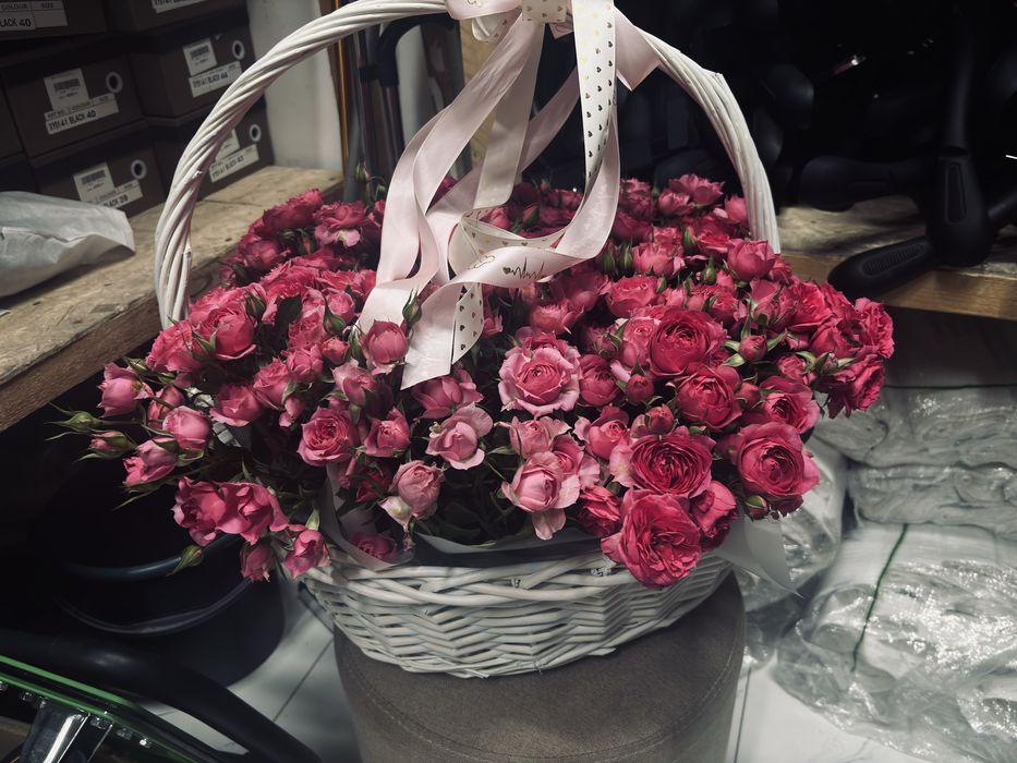 Цветы  корзинка