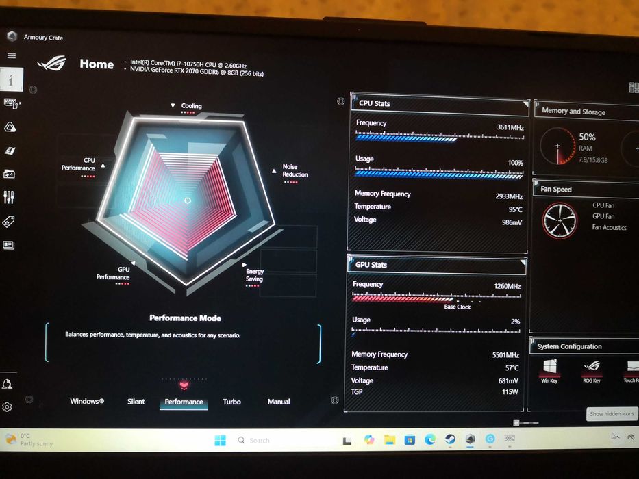 Schimb Sau Vand Asus  Gaming ROG Strix G512LW, RTX2070 8Gb