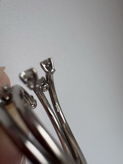 Inel aur alb 18 k cu diamante briliante