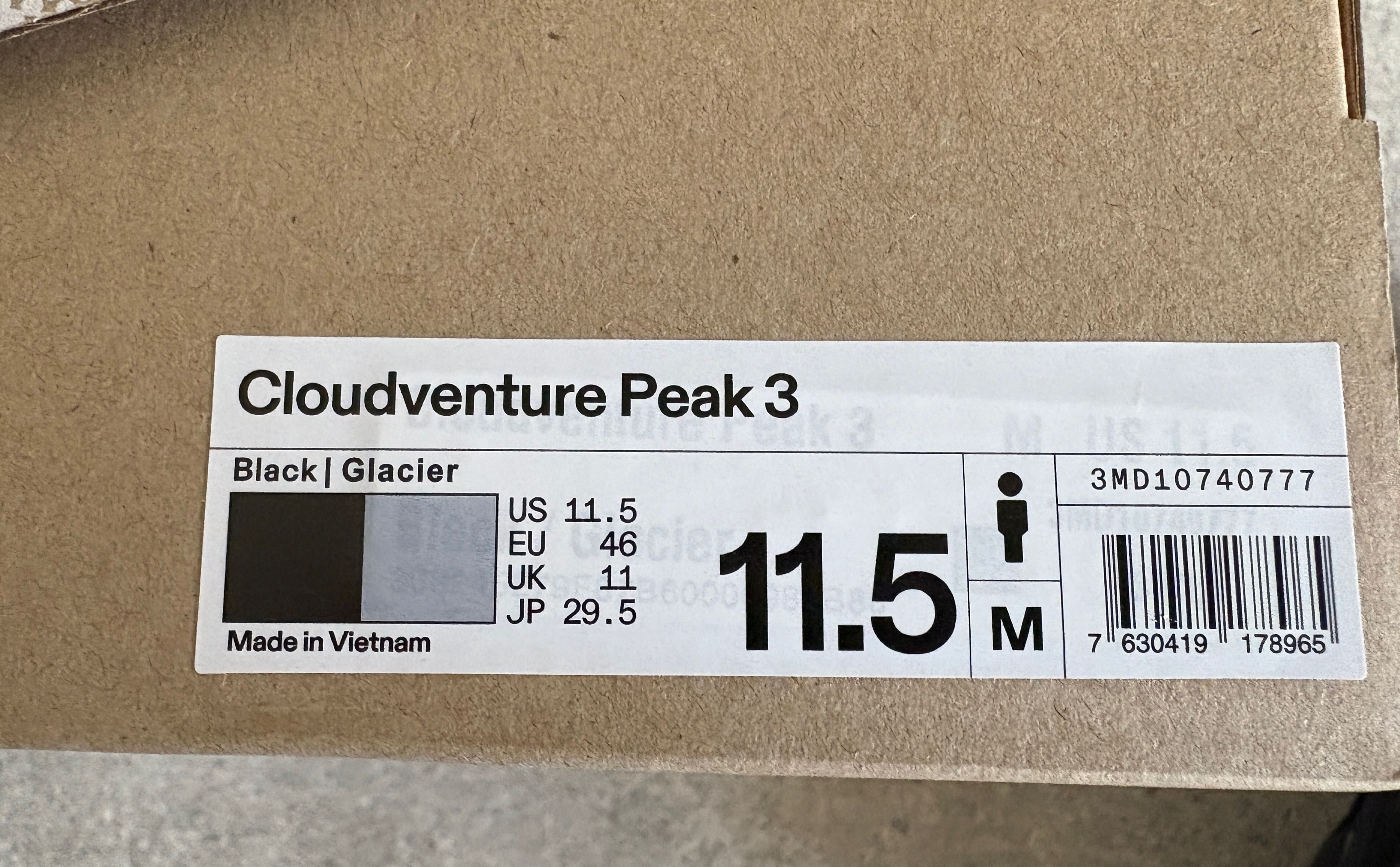 On Cloudventure Peak 3 EU46 (~45)