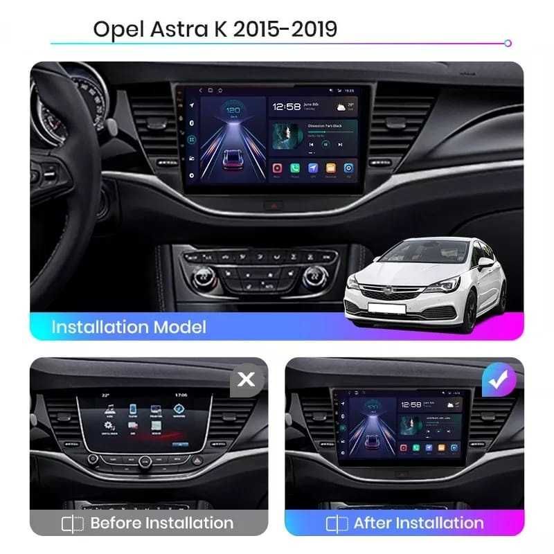 Navigatie Android Opel Astra K Waze YouTube GPS BT USB
