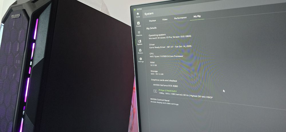 Calculator NOU PC Gaming Ryzen 7 5700x RTX 4060