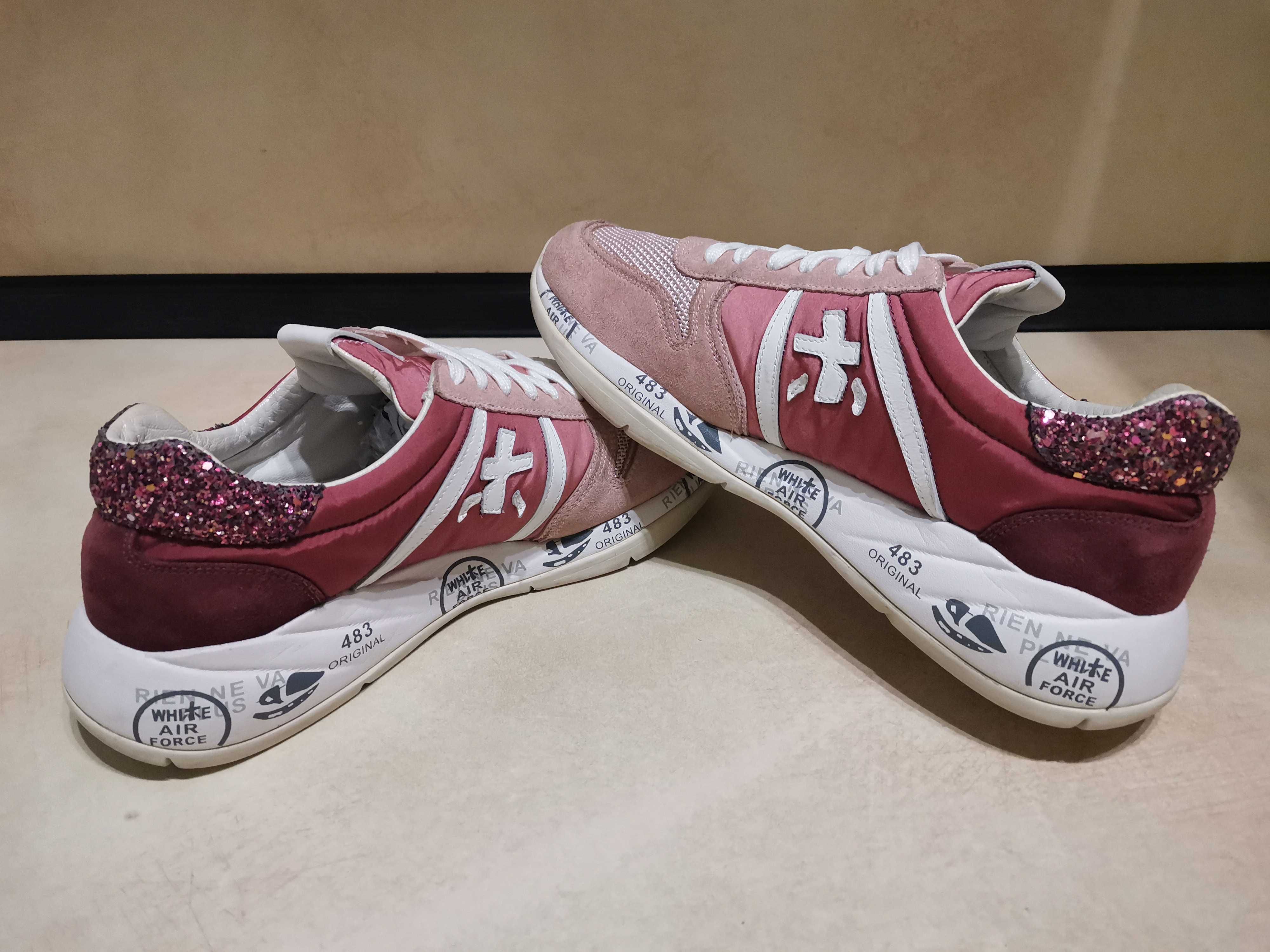 Premiata Layla 4691 Pink Leather Sneakers.