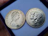Monede suflate cu argint cu Prințesa Diana si Charles,Reg Elisabeth și