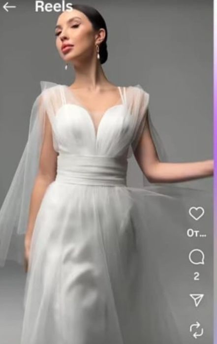 Платье белое вечернее