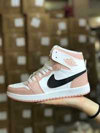 Ghete Nike Jordan Alb cu Roz