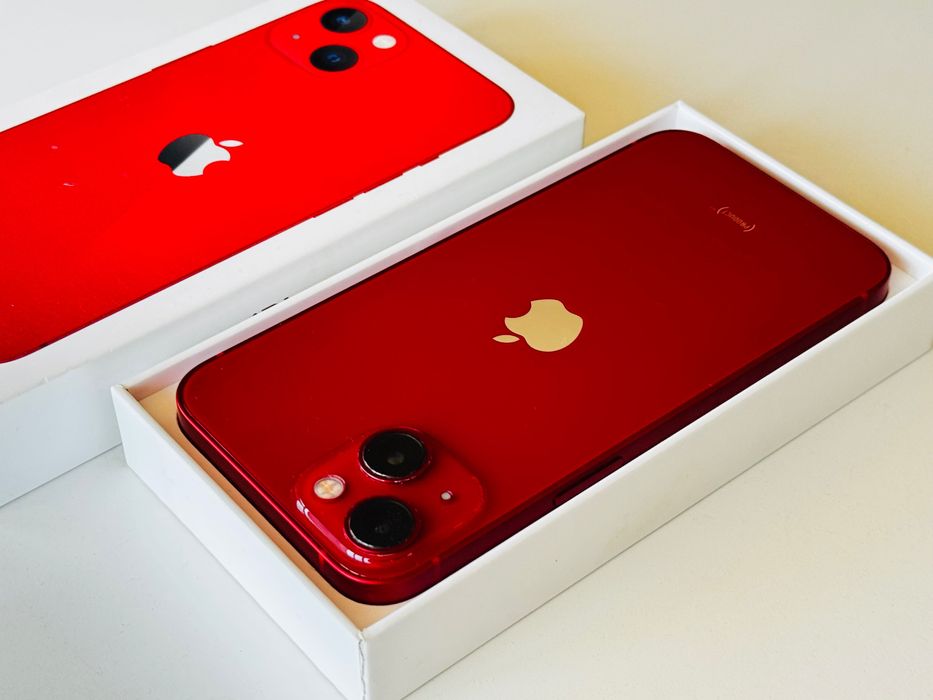 НОВ! Iphone 13 128GB Red 100% Батерия! Гаранция 6 месеца