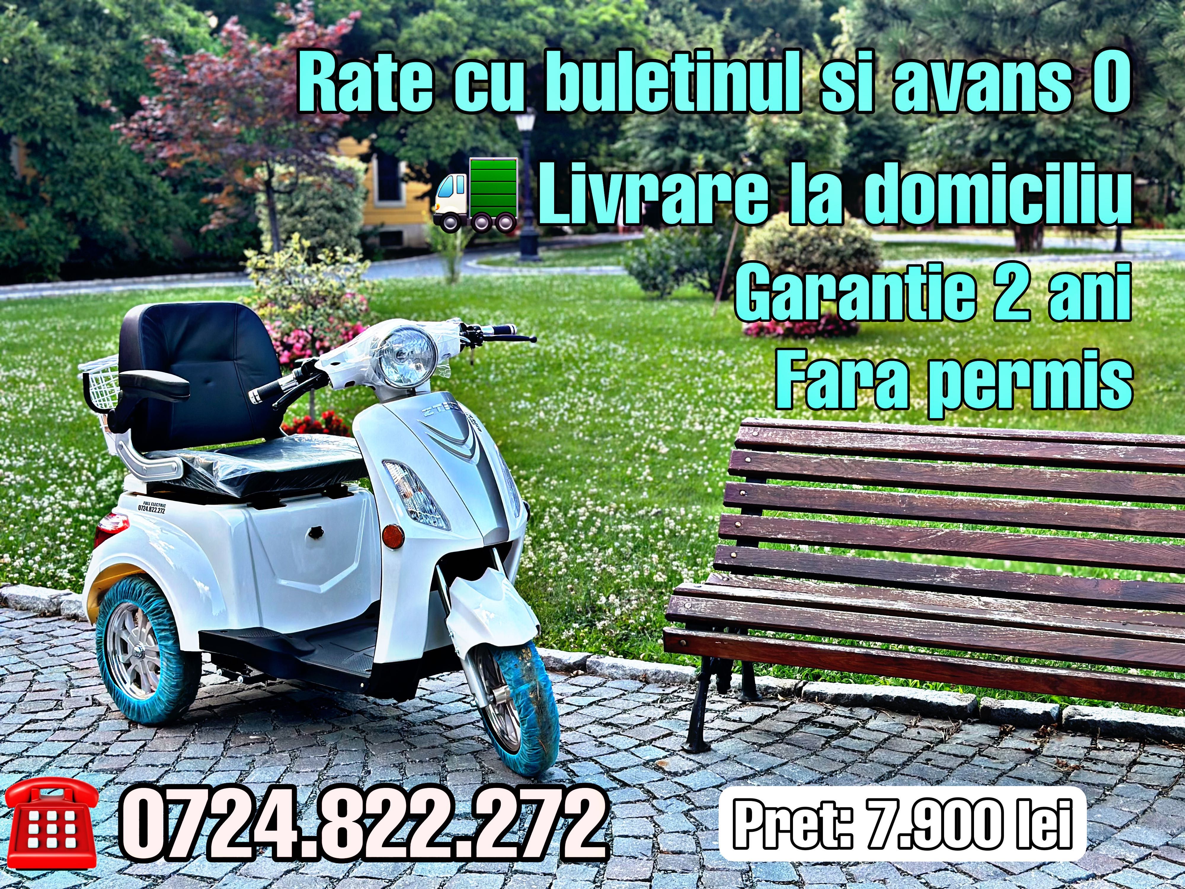 ‼️ Scuter / Triciclu ELECTRIC Fara Permis / Garantie 2 Ani / RATE