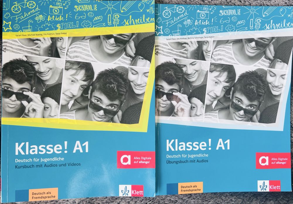 Учебник и тетрадка към учебника по Немски