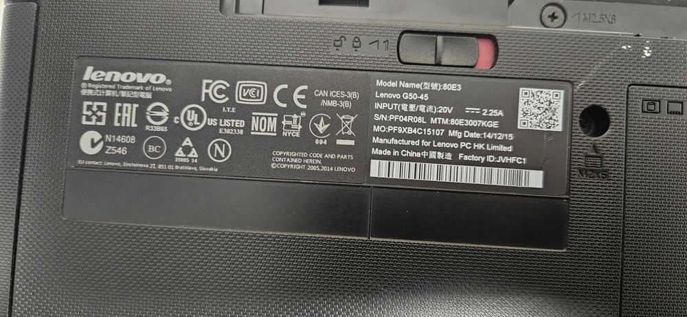 Lenovo G50-45 A4,SSD Kingstone 480GB,6GB Ram DDR3L