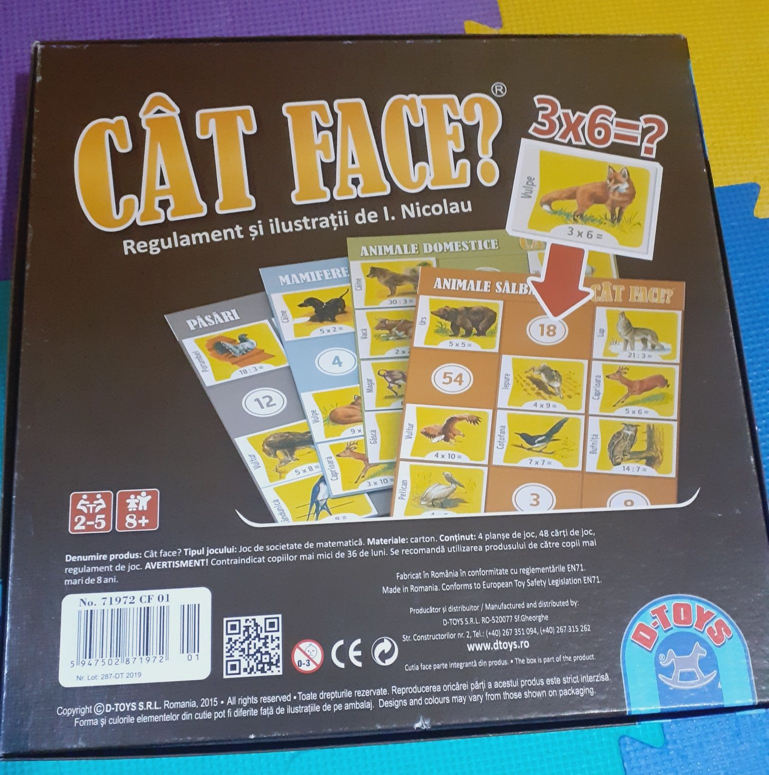 Joc copii matematica CAT FACE