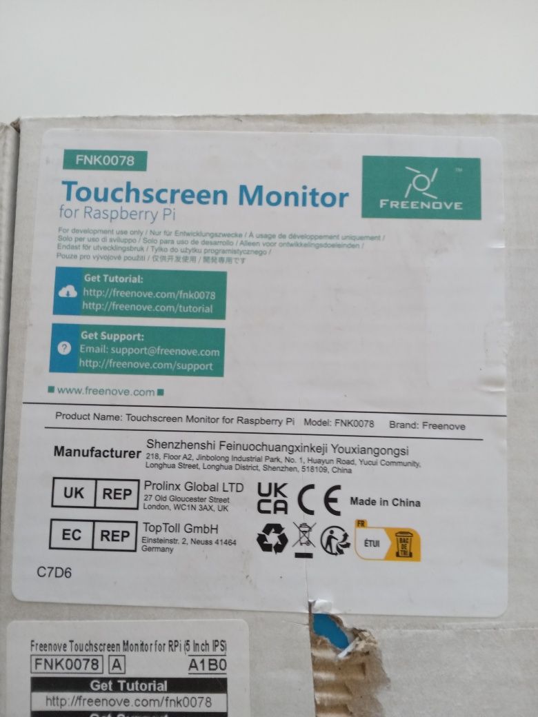 Продавам Freenove FNK0078 5" тъчскрийн монитор за Raspberry Pi