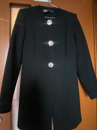 Черно дълго сако Zara