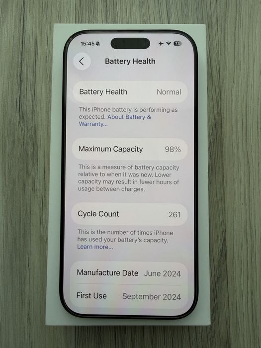 iPhone 16 Pro Black Titanium, 256 GB,