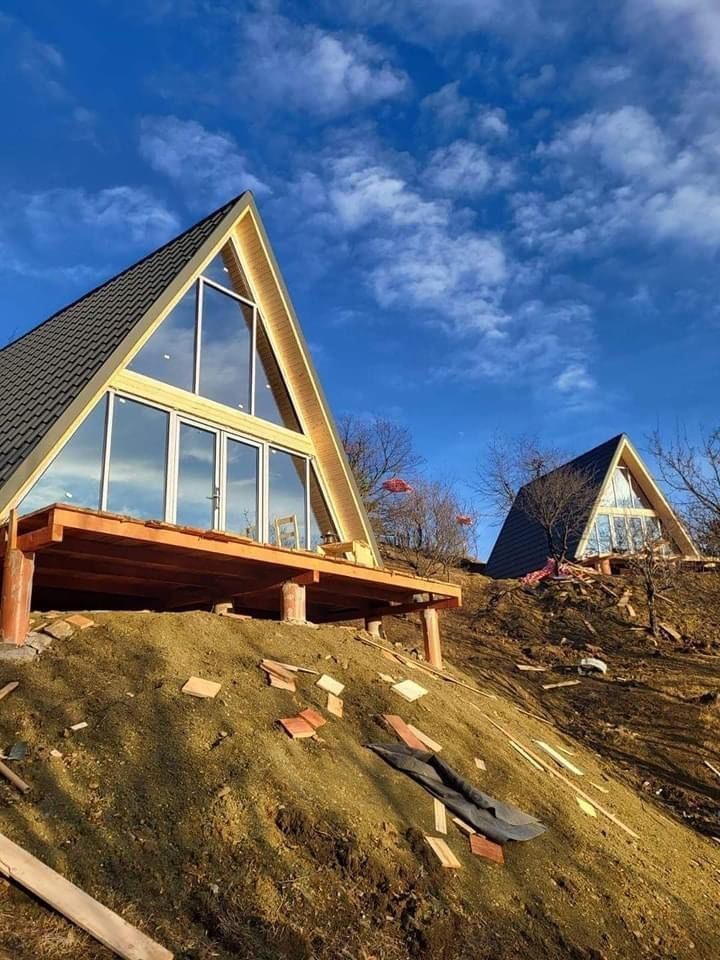 Cabane A-frem din lemn