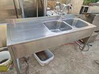 Chiuveta inox 1, 2 cuve, fără sau  cu dulap, spalator inox cu dulap