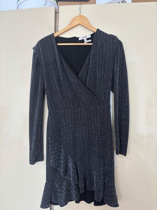 Rochie negru cu argintiu