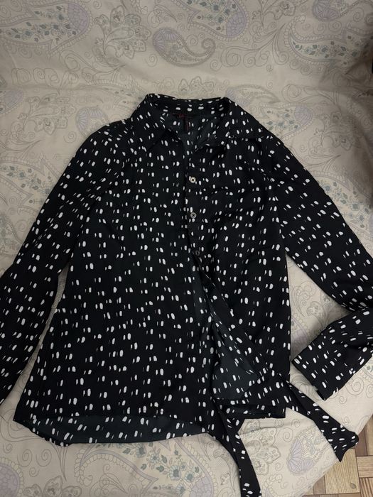 Рубашка черная в клетку