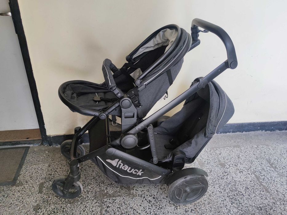 Бебешка количка за породени деца Hauck Duett 3 Melange Charcoal.