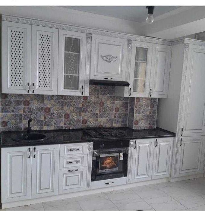 Кухня Кухонный Гарнитур Белая кухня Алматы кухня