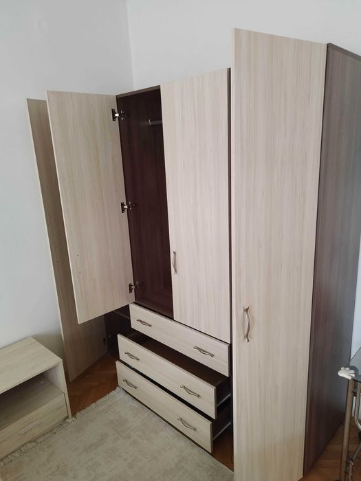 Спалня комплект с гардероб, ракла и скрин -шкафче и матрак безплатно