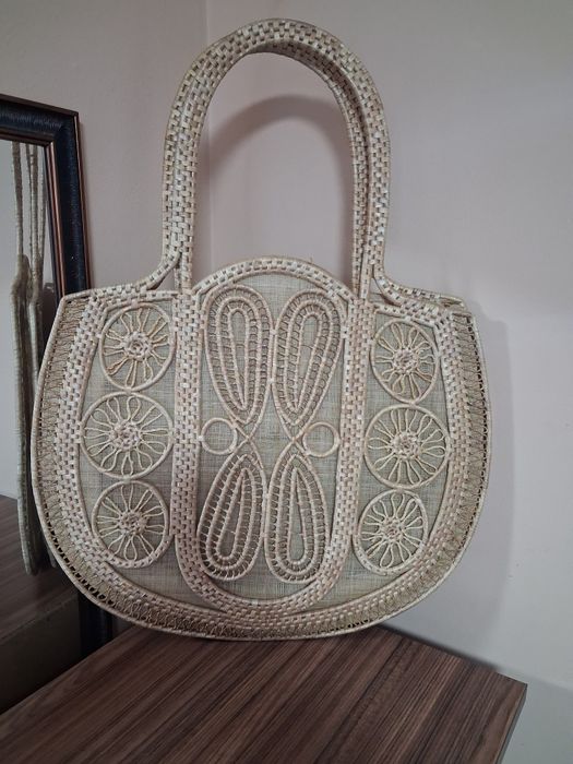 Дамска Чанта Ръчно Изработена от Рафия