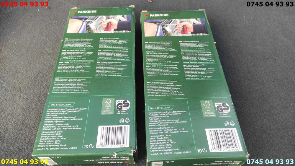 set chei imbus 1.5-10 set chei torx T9-T50 noi in cutie cate 11 pe set