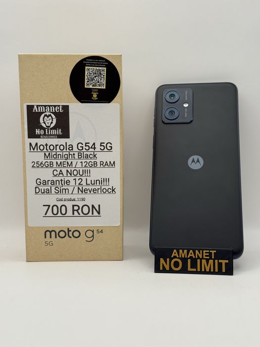 Motorola G54 5G Grey 256GB/12Gb RAM Garantie 12 Luni , AMANET NO LIMIT