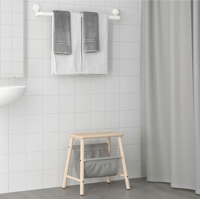 Suport prosoape cu ventuză, alb IKEA