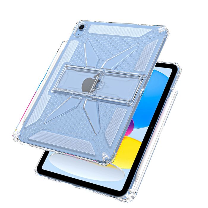 Apple iPad 11 2025 / 10 2022 / Прозрачен удароустойчив кейс със стойка