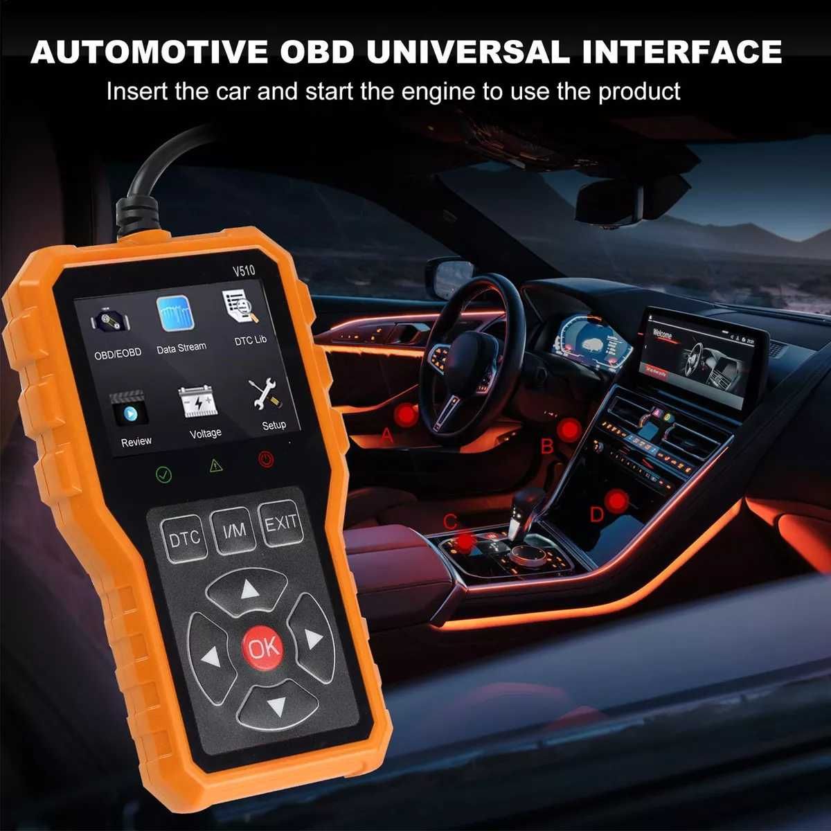 OBD2 ОБД2 Скенер за кодове Четец на грешки Диагностика за кола Тестер