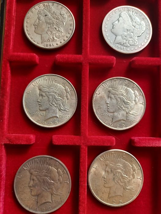 Monede argint sua morgan peace dolar 1890 - 1927 S