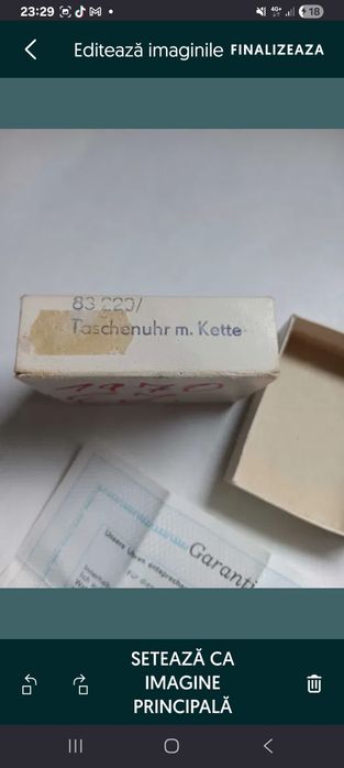 Ceas vechi Ruhla mecanic,de buzunar,anii 70,de colectie,păstrat ca Nou